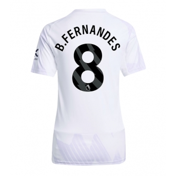 Billige Fotballdrakt Manchester United Bruno Fernandes #8 Replika Bortedrakt Dame 2025-26 Kortermet